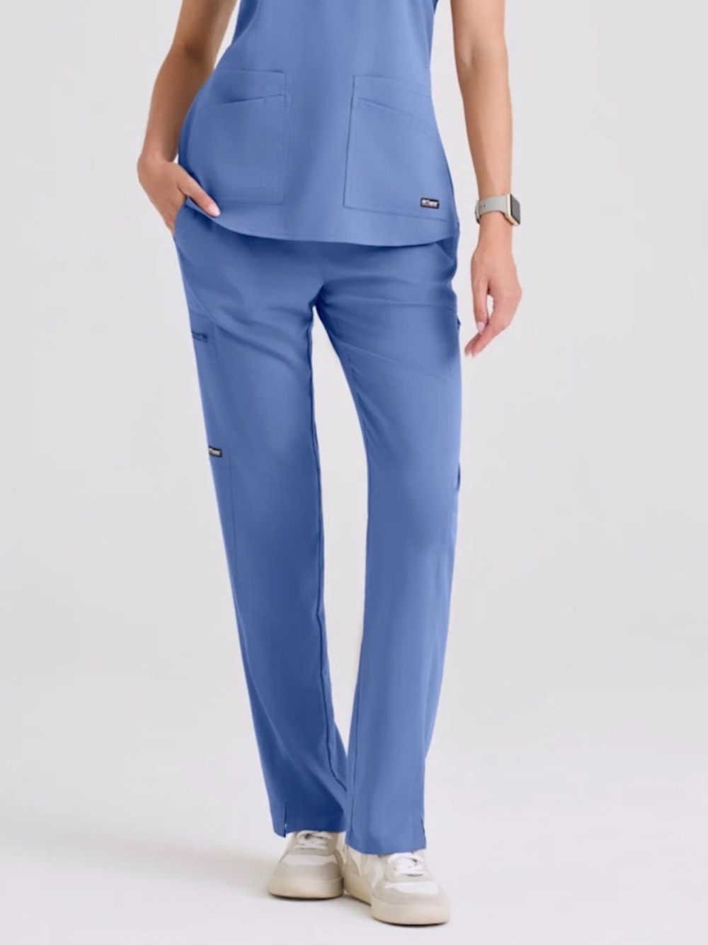 Grey's Anatomy Straight-Leg Scrub Pants — Periwinkle Blue